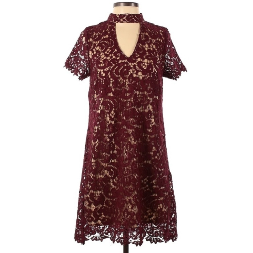 Blu Pepper Mock Neck Cut out Dress | SIZE S - Picture 2 of 6